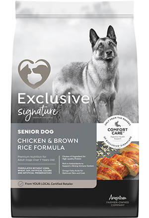 Image of Exclusive® Signature Senior Adult Formula Dog Food bag