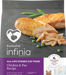 Image of Infinia® Chicken & Pea Recipe All Life Stages Cat & Kitten Food bag
