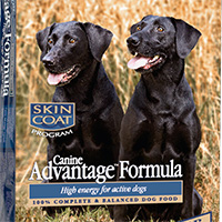 Close-up image of the Canine Advantage Formula bag