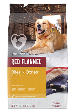Image of Red Flannel® Bites N’ Bones Active Dog Formula Dog Food bag