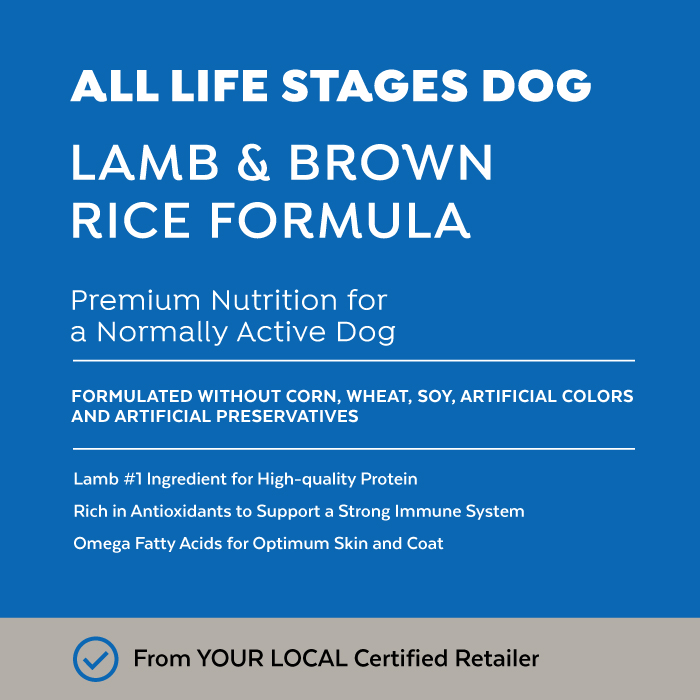 Close-up image of Exclusive® Signature All Life Stages Formula Dog Food bag
